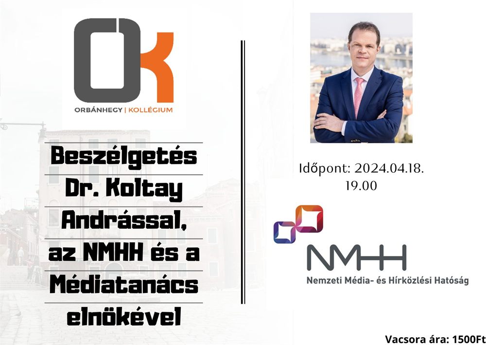 Orbánhegyi Esték – Dr. Koltay András beszélgetésének képe