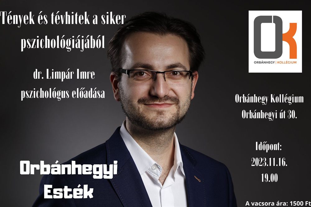 Orbánhegyi Esték – Dr. Limpár Imre előadásának plakátja