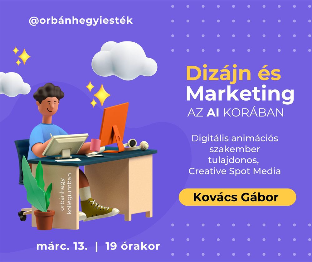 Vendégelőadás – Dizájn és marketing az AI korában, plakát